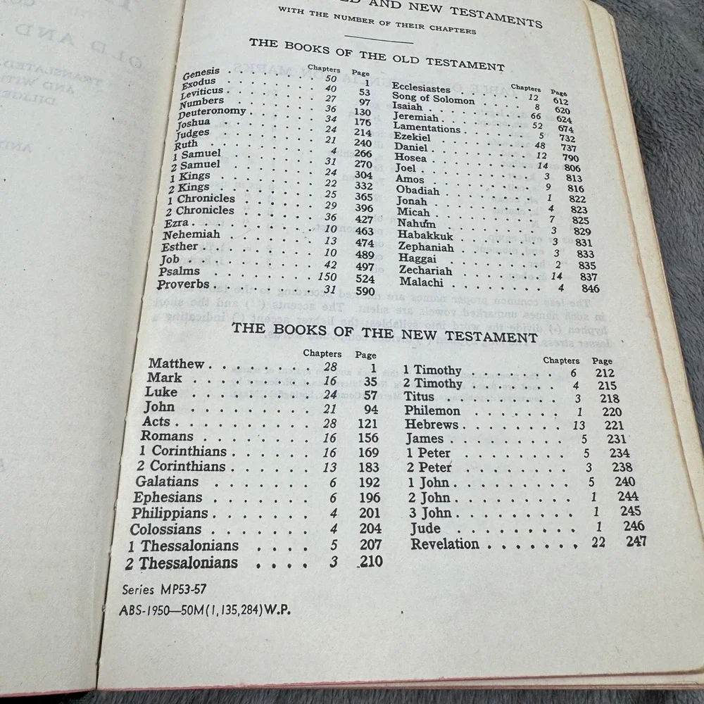 American Bible Society Holy Bible KJV 1950 Green Hardcover Fair Maps‎ 1951